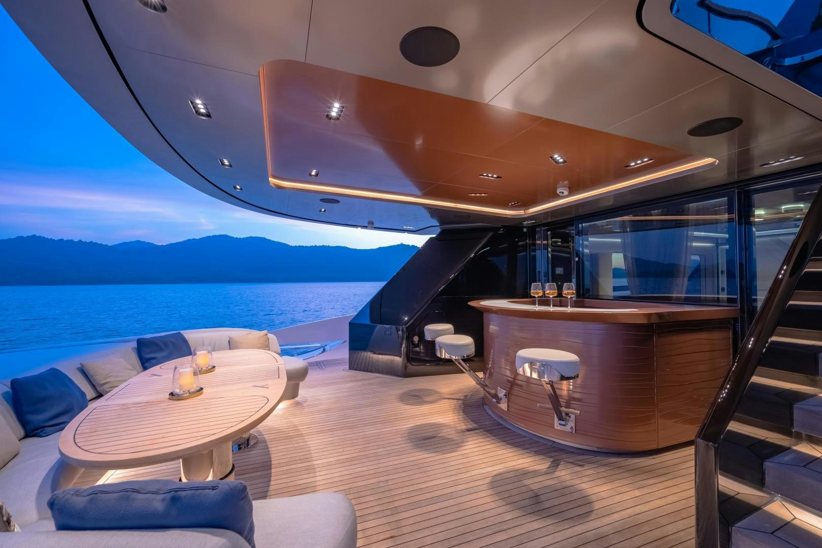 a boat on the water aboard LA VIE Yacht for Sale
