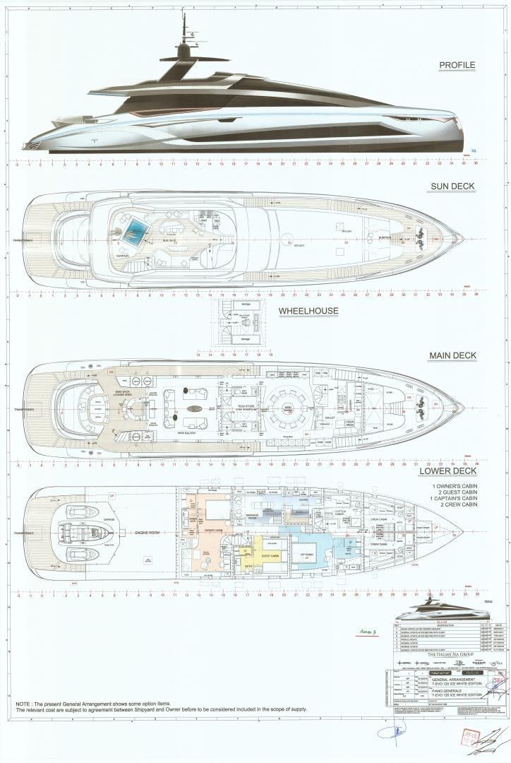 diagram, schematic aboard LA VIE Yacht for Sale