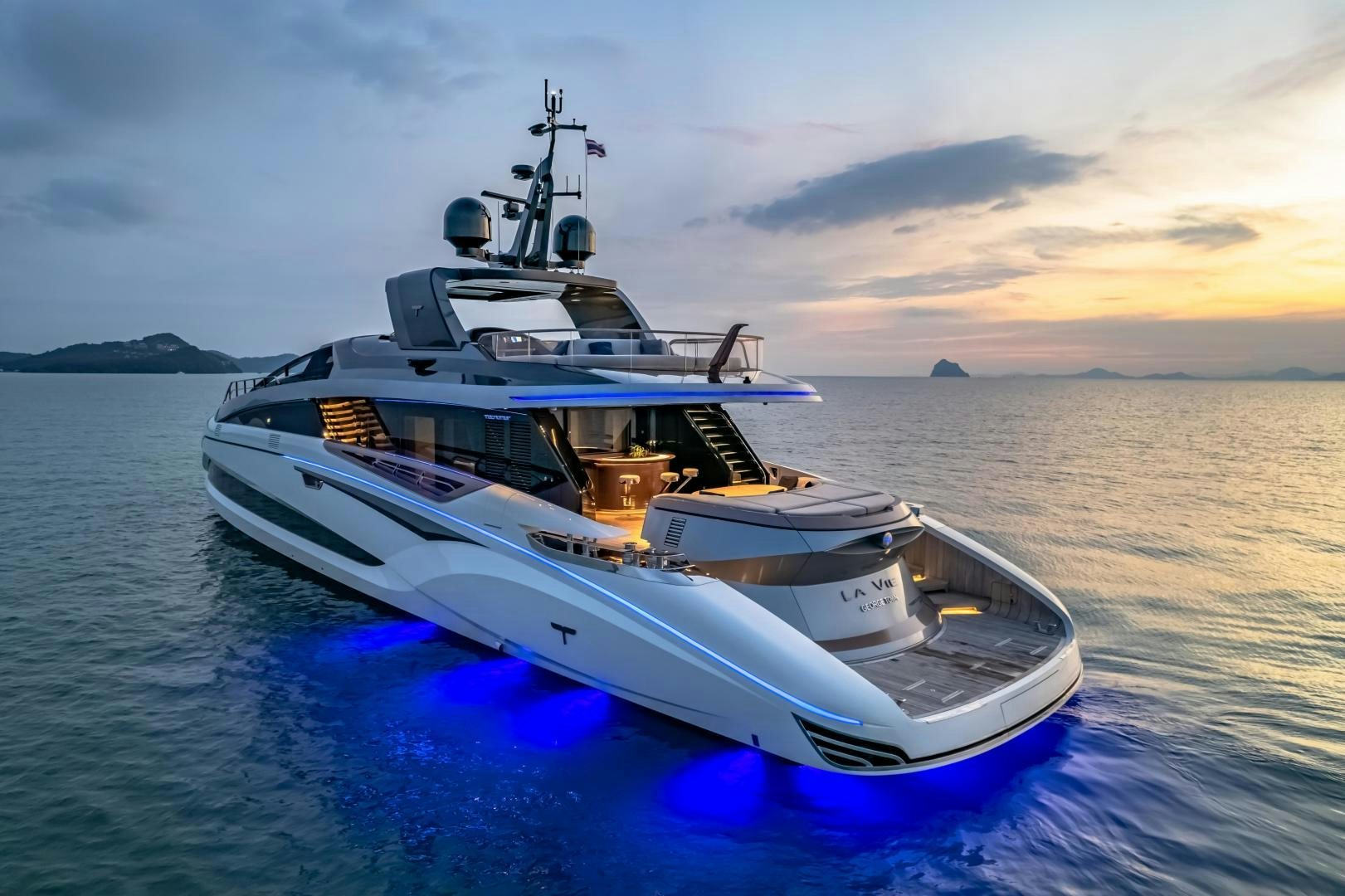 a boat on the water aboard LA VIE Yacht for Sale