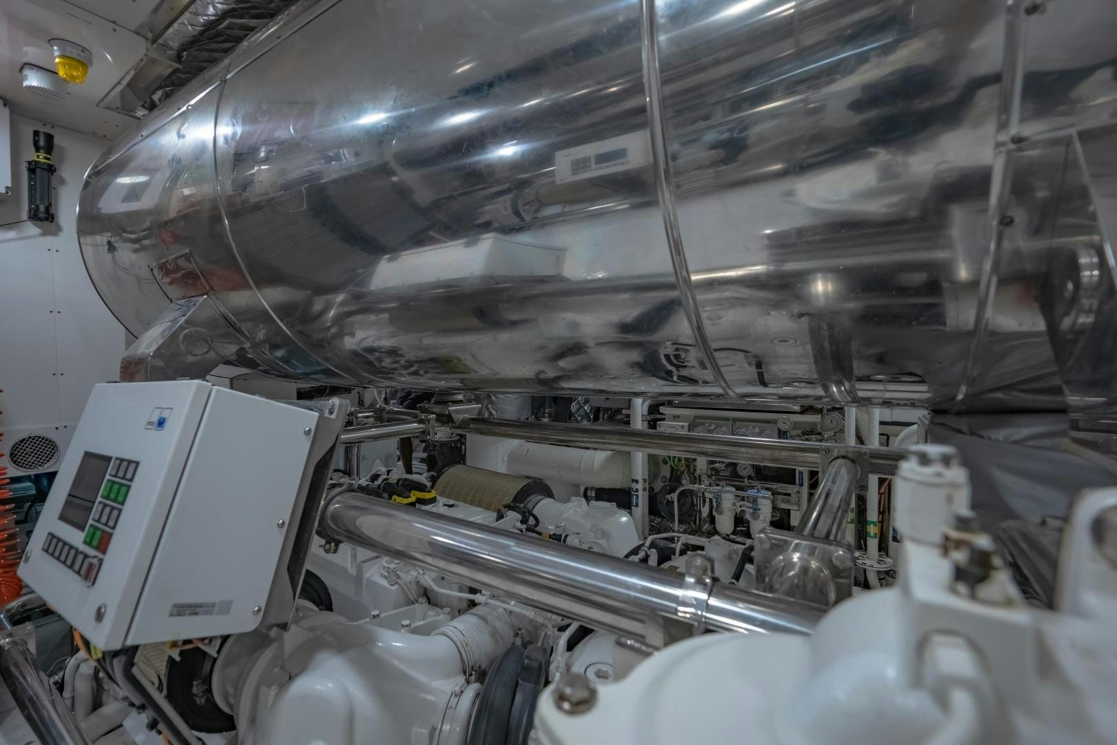 a large white machine aboard LA VIE Yacht for Sale