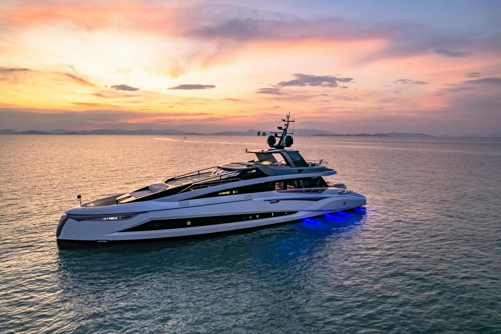 a boat in the water aboard LA VIE Yacht for Sale
