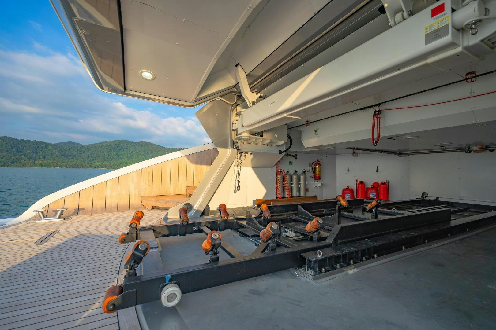 a boat on the water aboard LA VIE Yacht for Sale