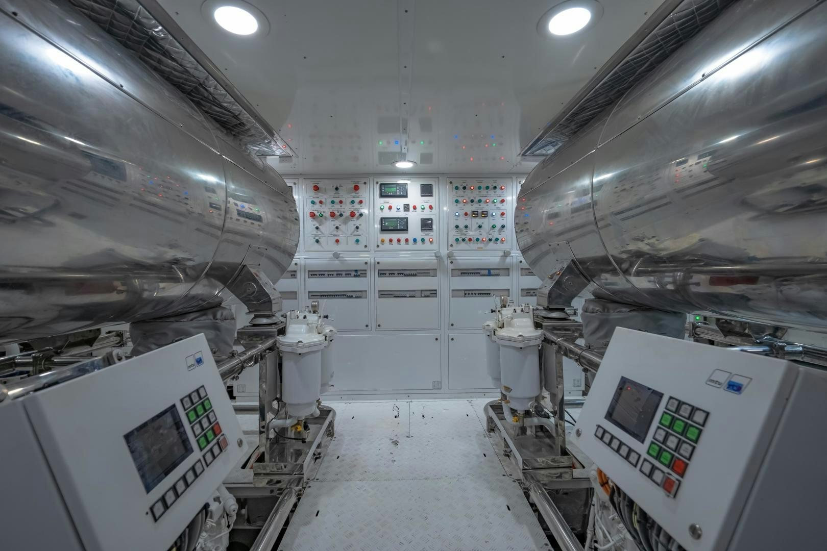 a large room with machinery aboard LA VIE Yacht for Sale
