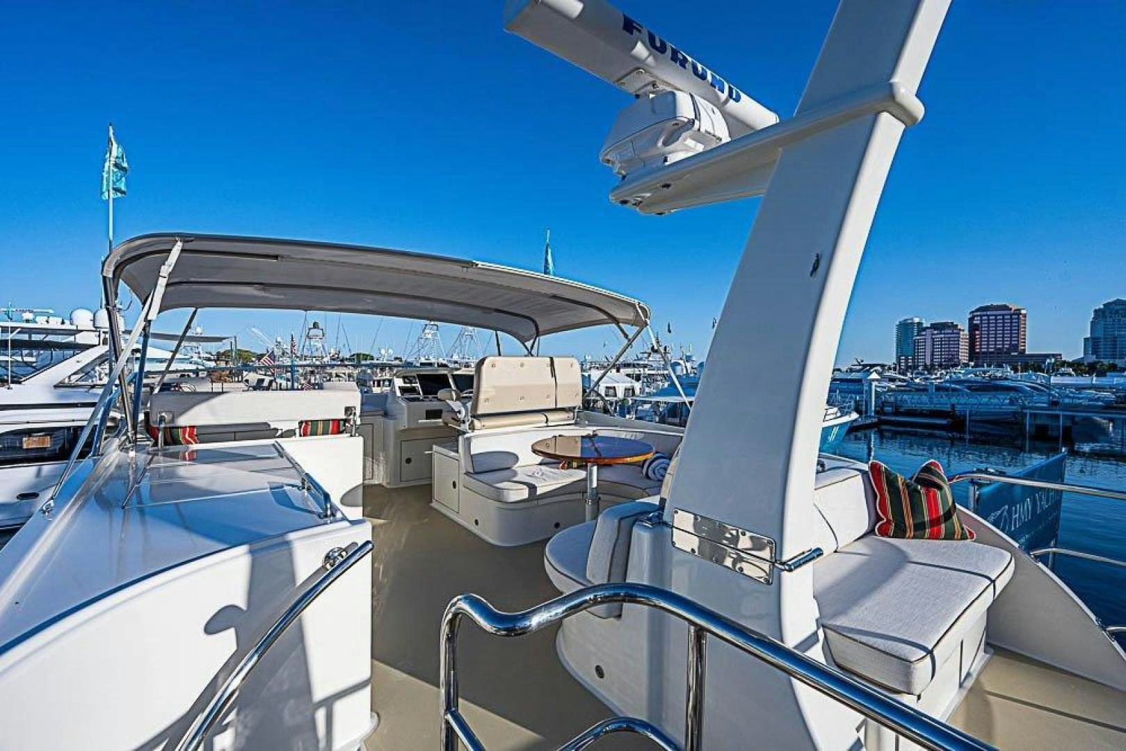 a boat docked at a pier aboard NAMHARA Yacht for Sale