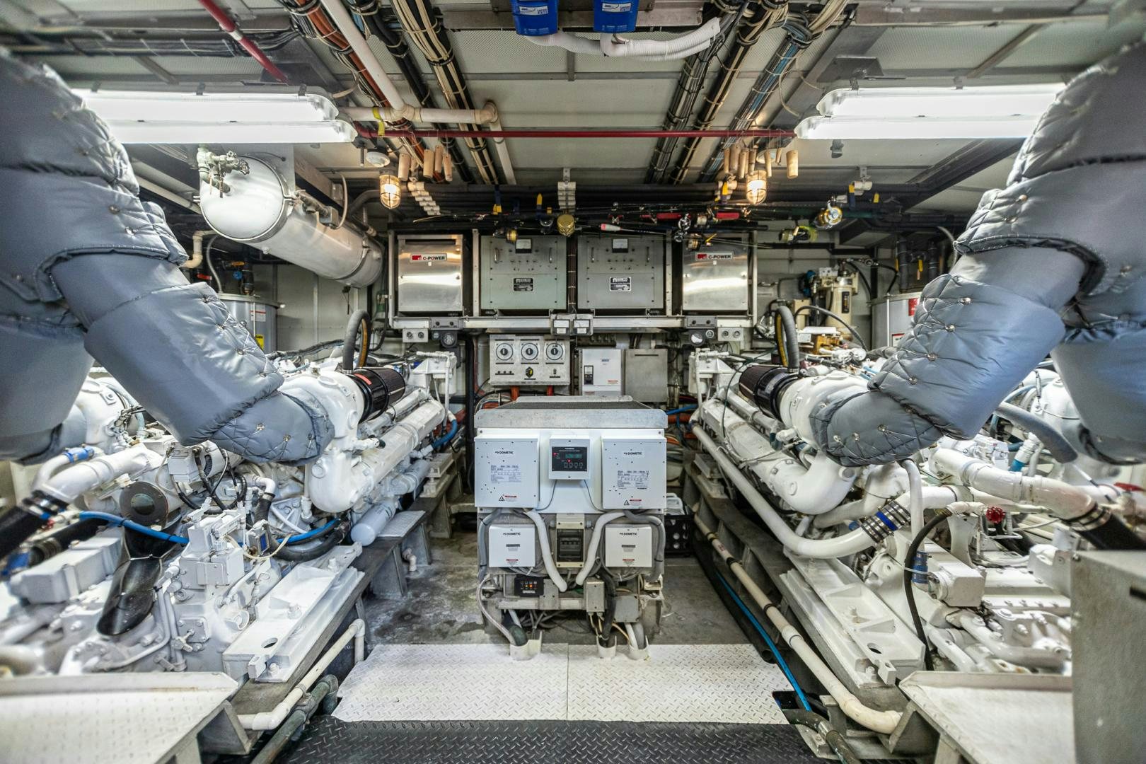 a room full of robots aboard SIRENE Yacht for Sale