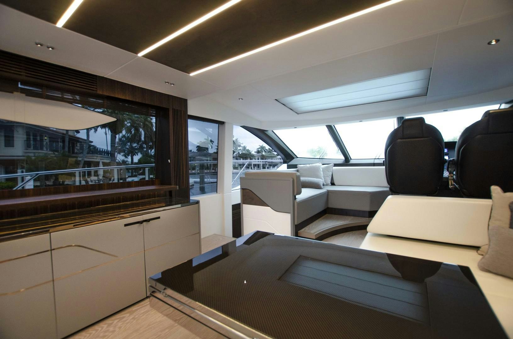inside of a car aboard DOUBLE OR NOTHING Yacht for Sale