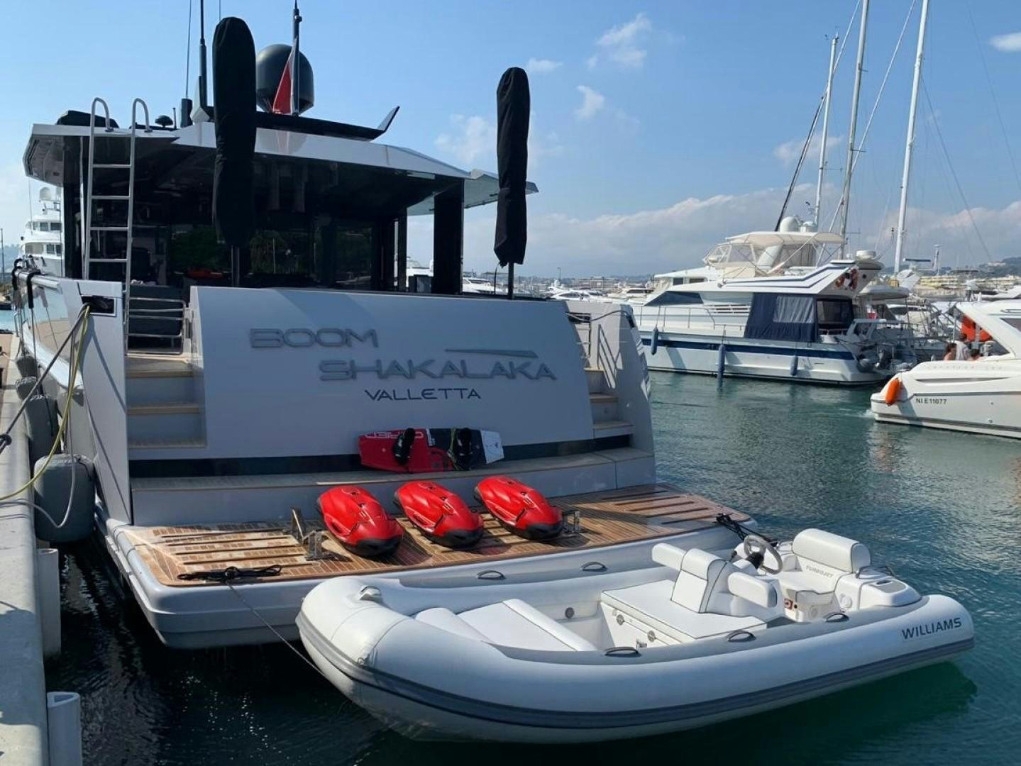 boats in the water aboard BOOMSHAKALAKA Yacht for Sale
