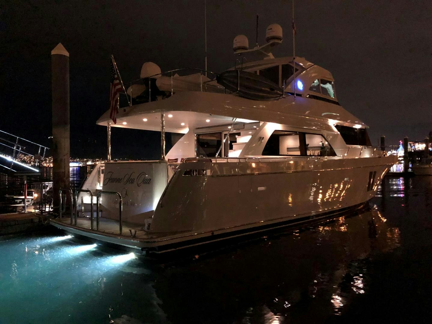 a boat on the water aboard JEANNE SEA QUA Yacht for Sale