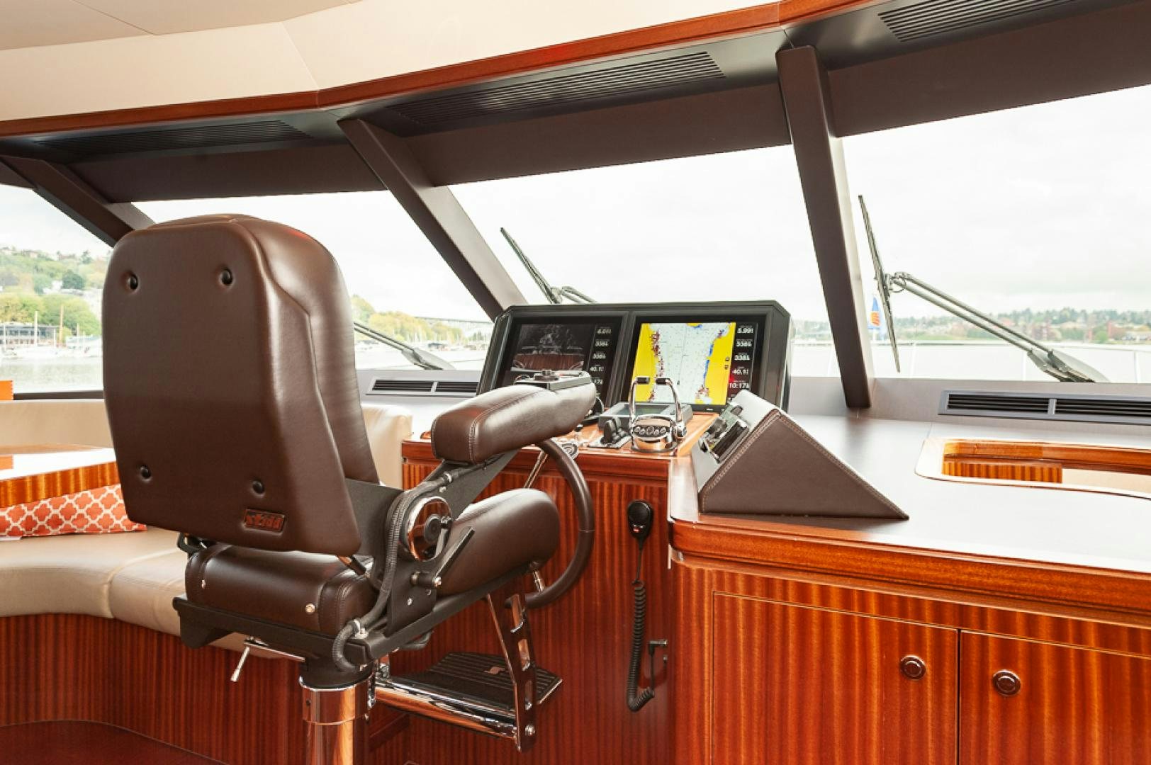 the inside of a car aboard JEANNE SEA QUA Yacht for Sale
