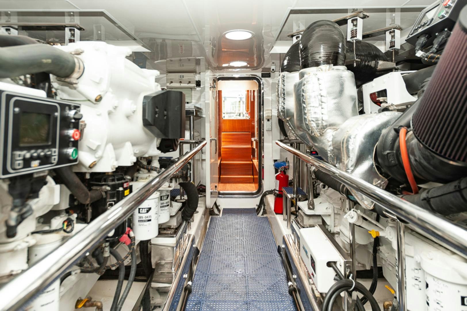 a room full of machinery aboard JEANNE SEA QUA Yacht for Sale