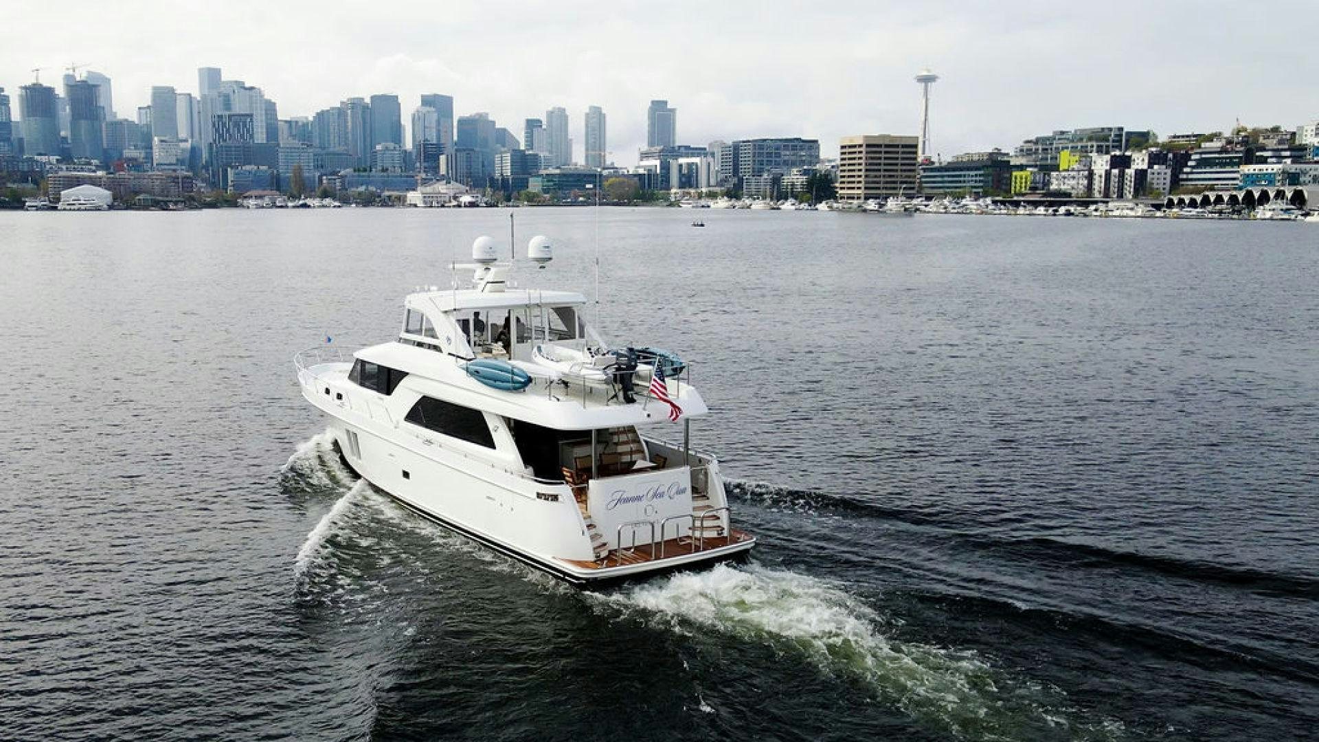 a boat on the water aboard JEANNE SEA QUA Yacht for Sale