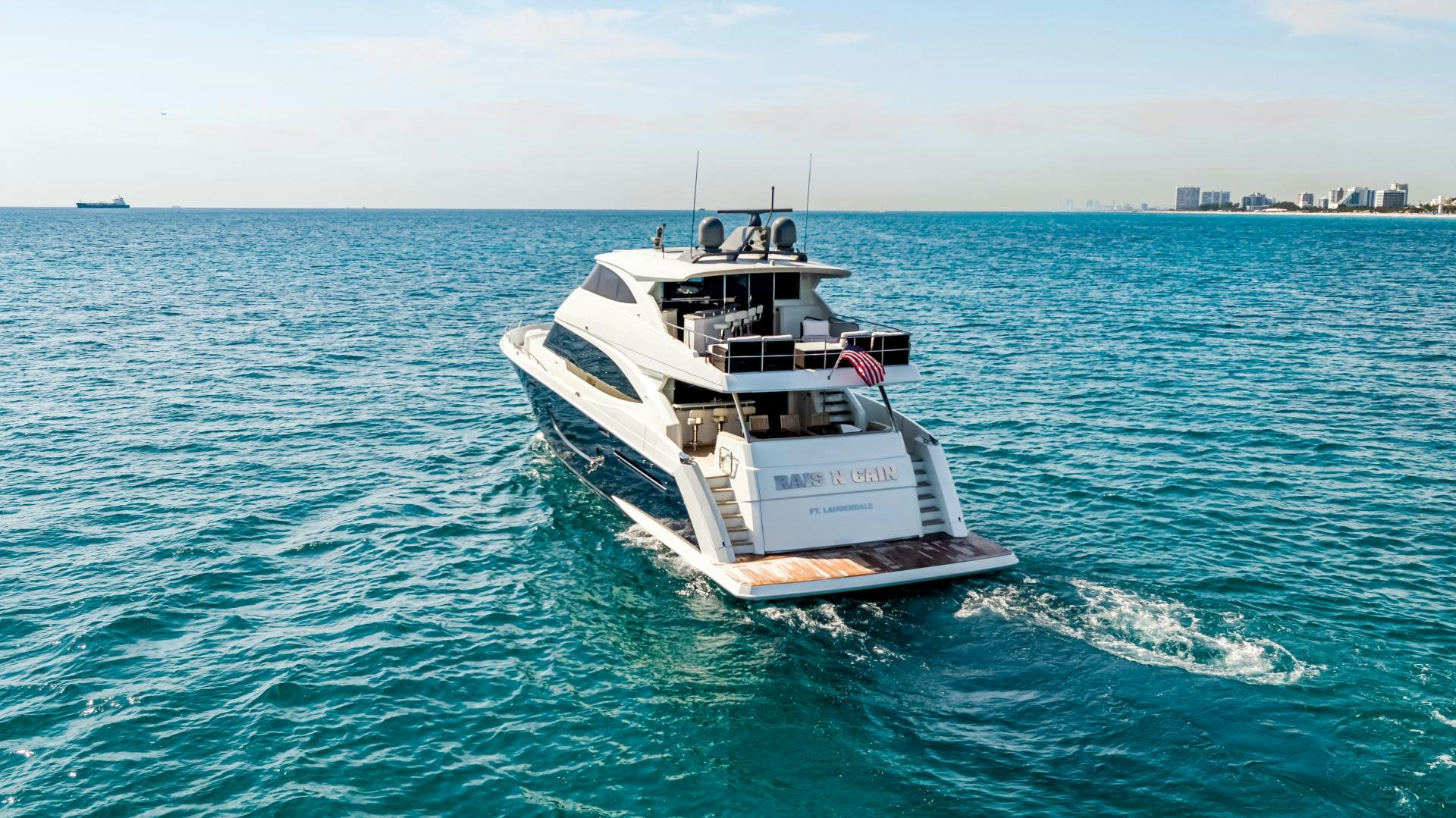 a boat on the water aboard INDIGO Yacht for Sale