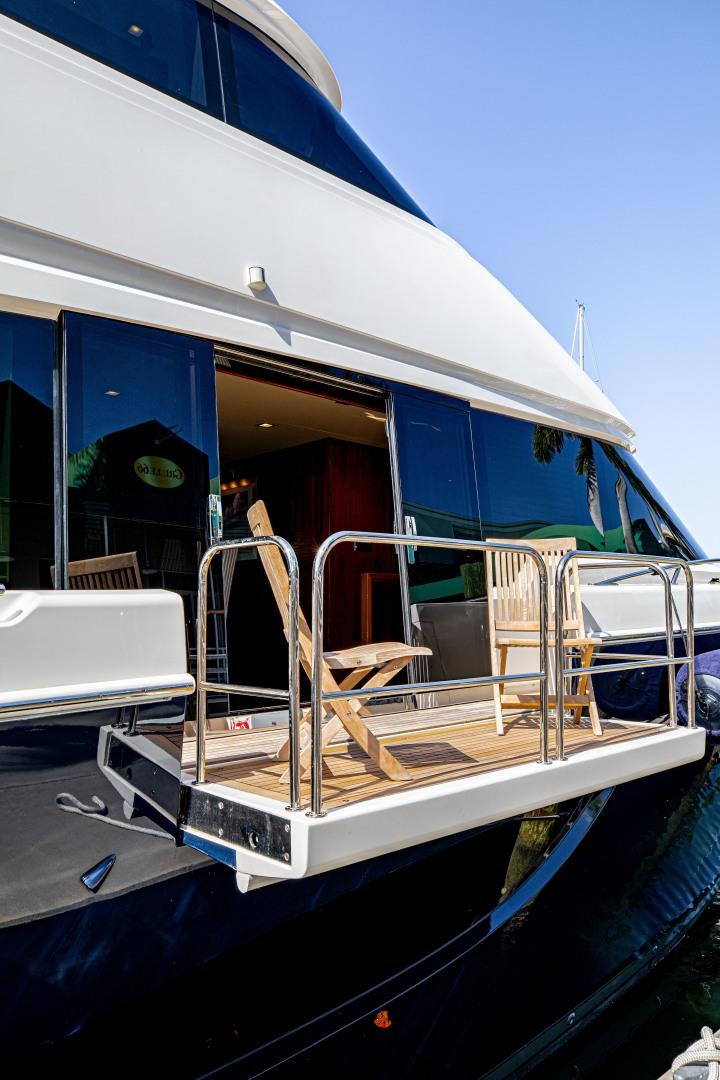 a boat with a deck aboard INDIGO Yacht for Sale