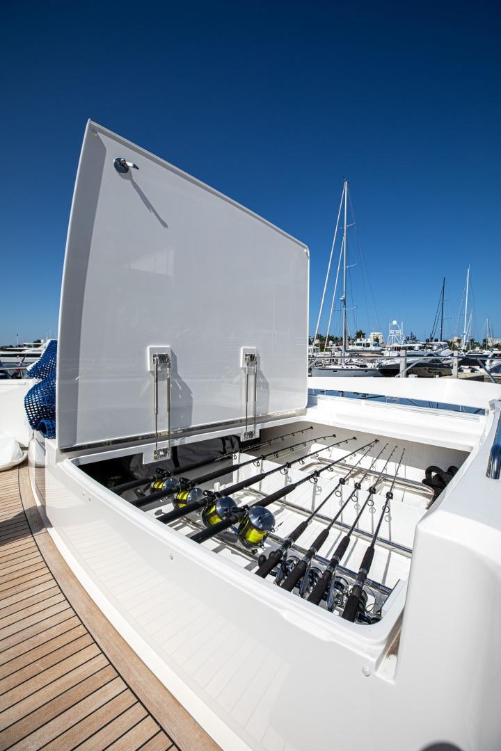 a large white container on a boat aboard INDIGO Yacht for Sale