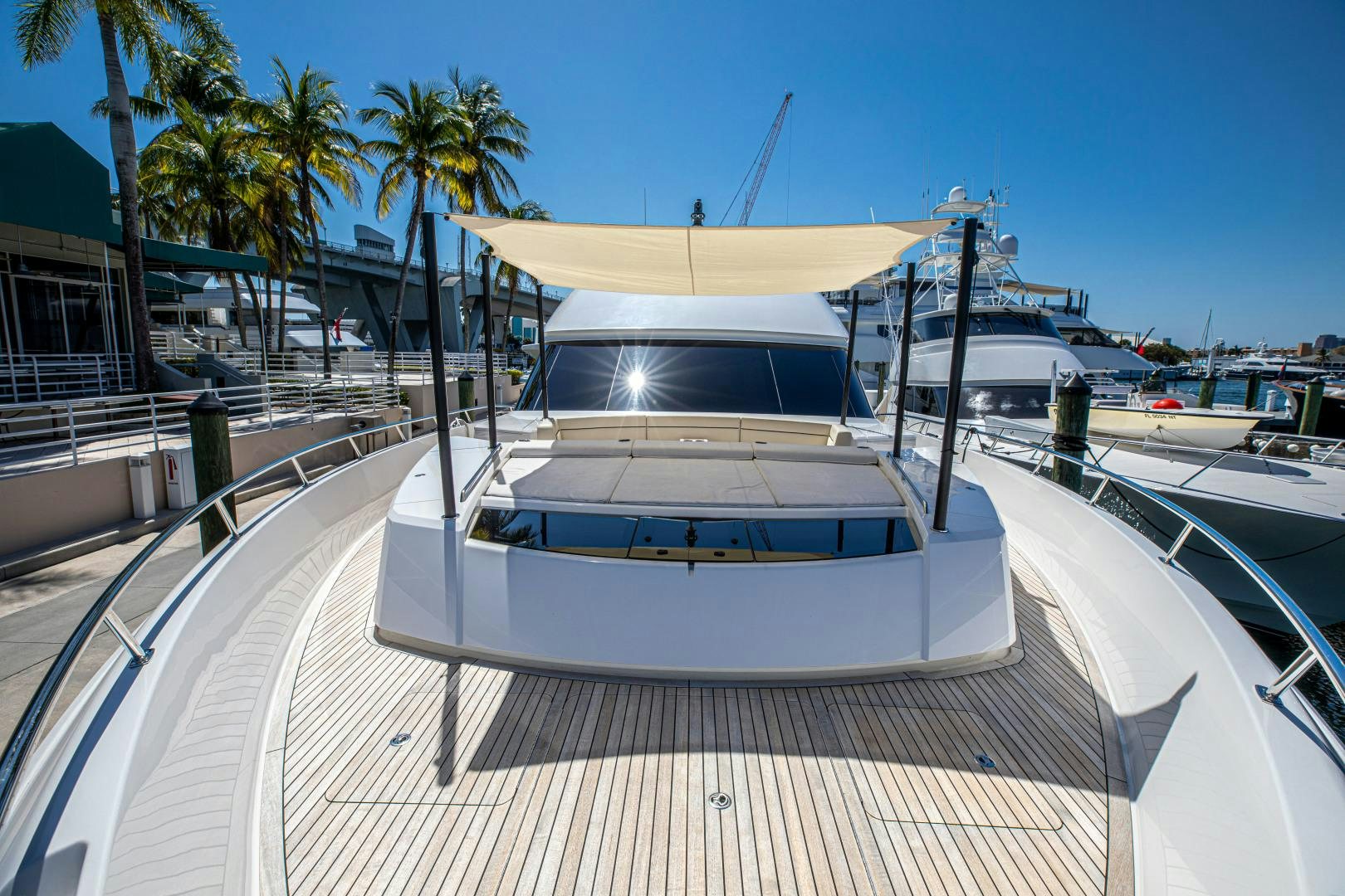 a boat on a deck aboard INDIGO Yacht for Sale