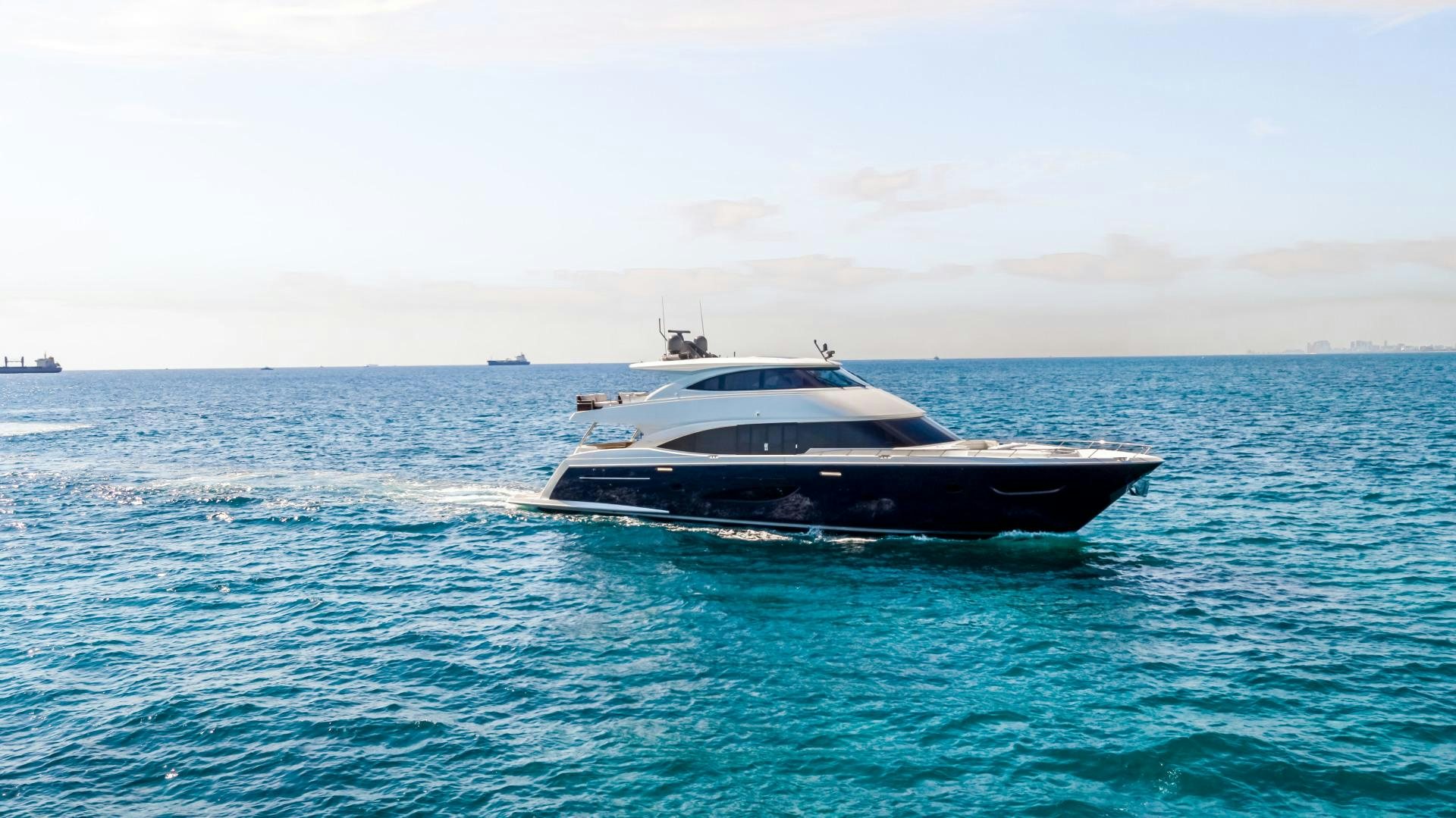 a boat in the water aboard INDIGO Yacht for Sale