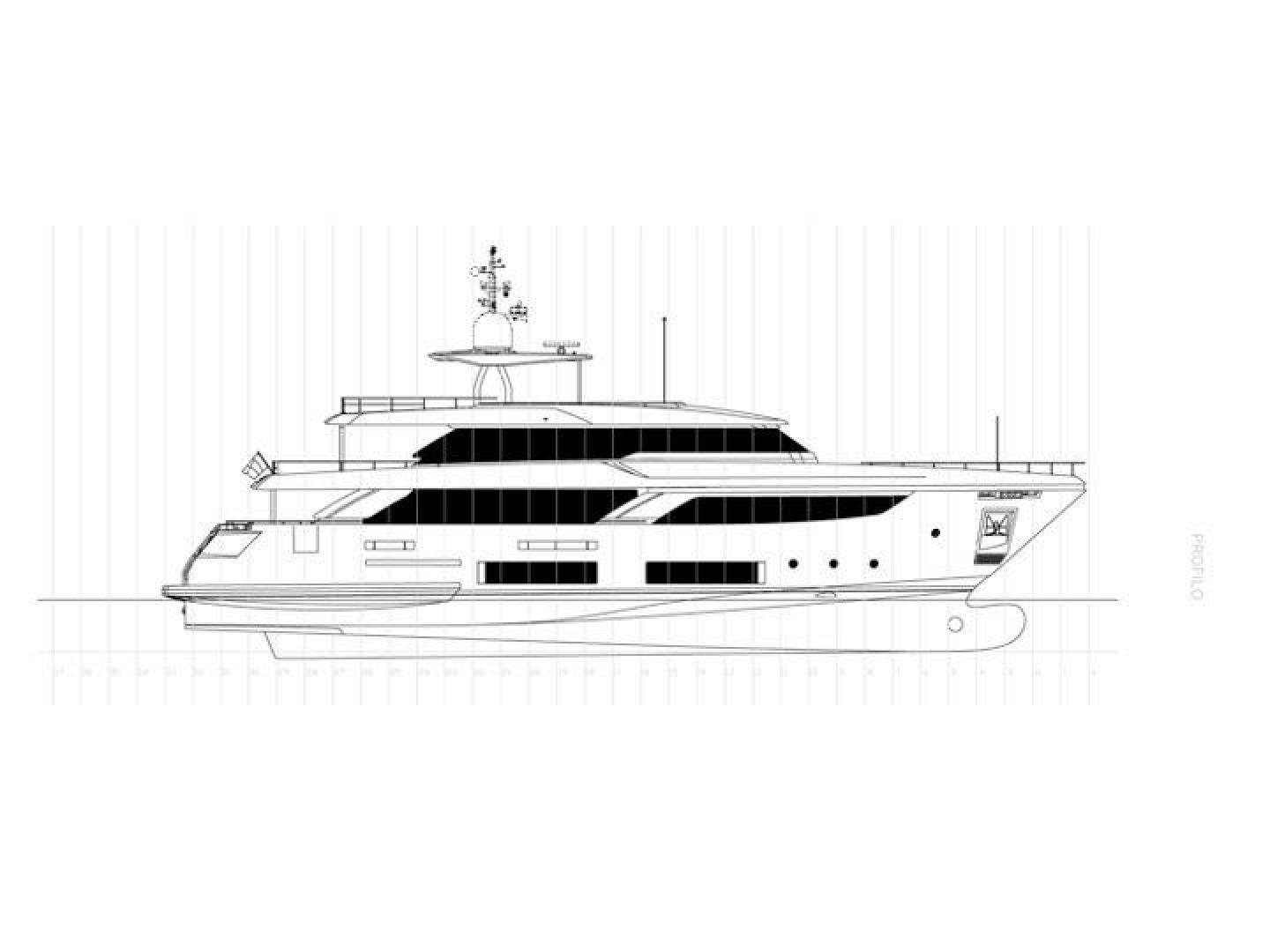 diagram, engineering drawing aboard GIOIA Yacht for Sale