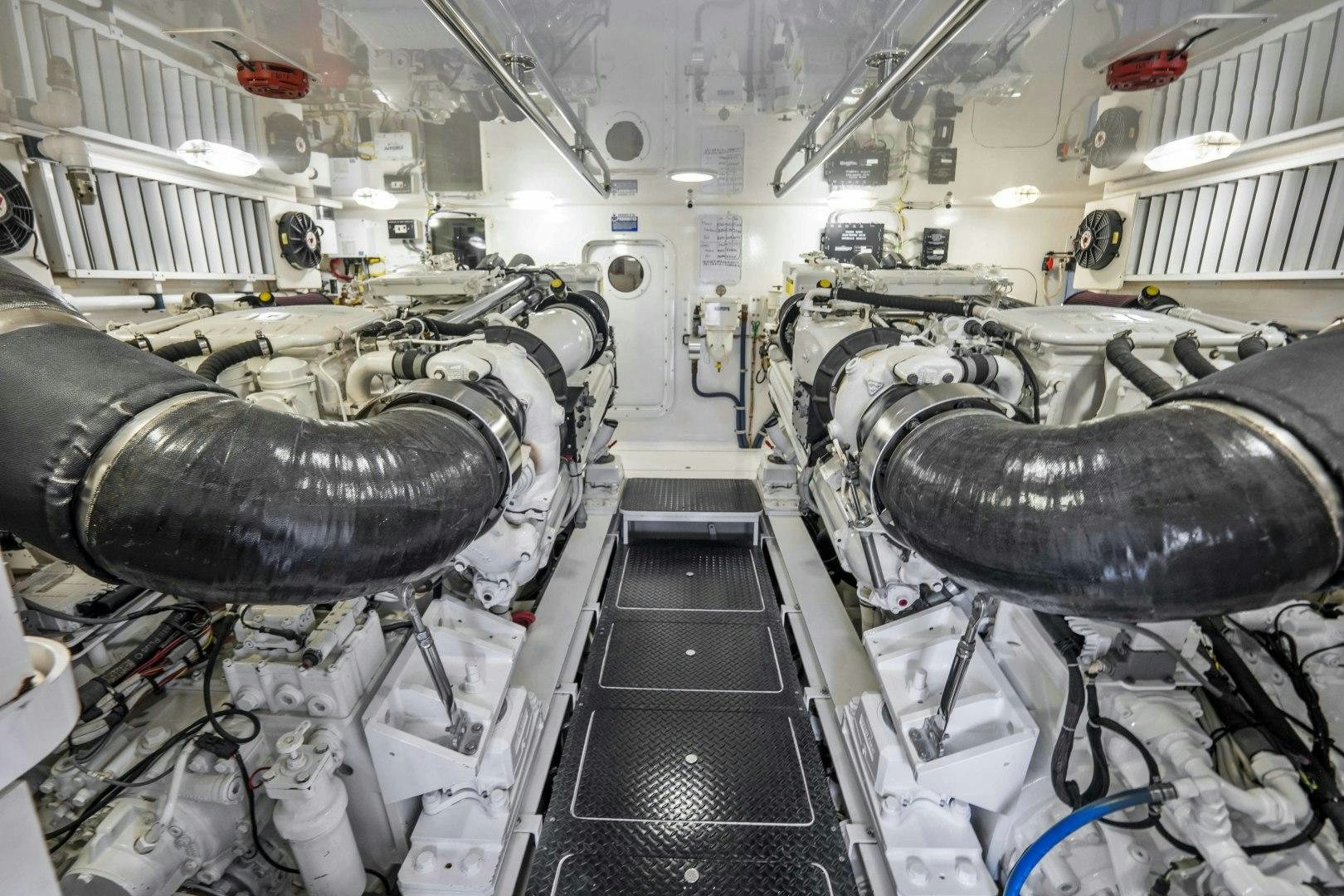 a large machine with many wires aboard LAST CALL Yacht for Sale