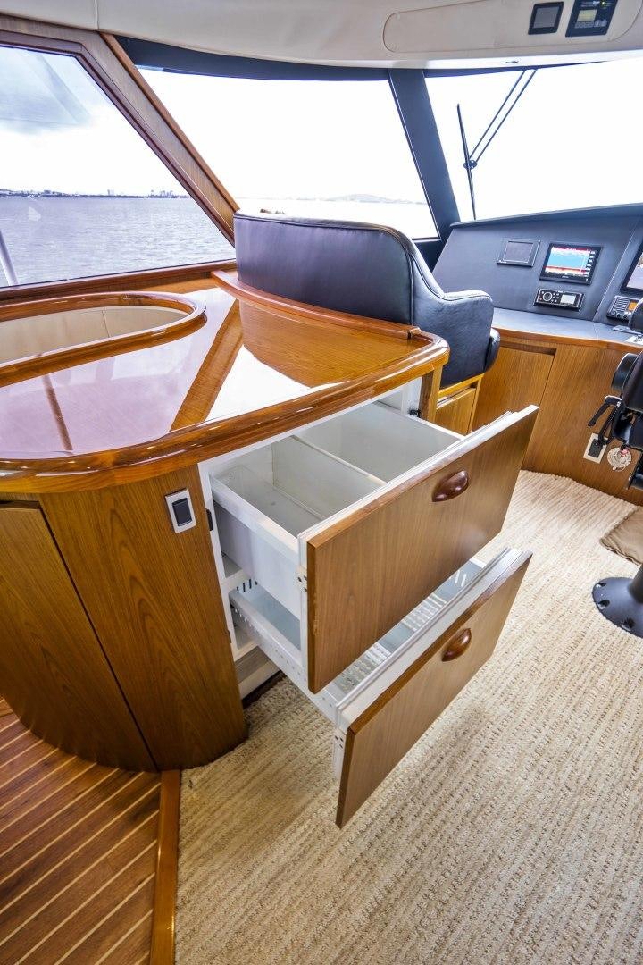 a desk with a chair and a desk aboard LAST CALL Yacht for Sale