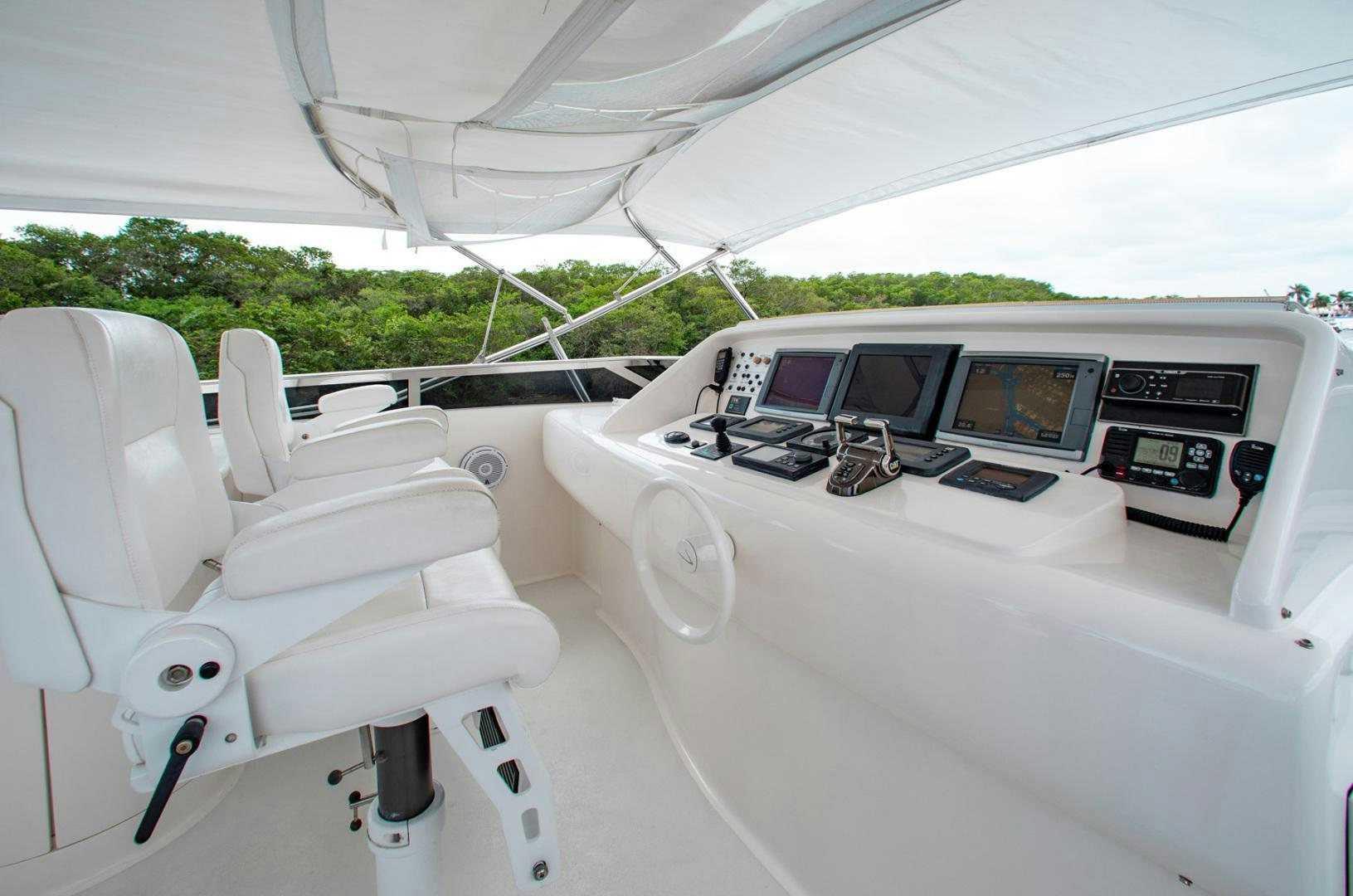 a white car with a white interior aboard 26 NORTH Yacht for Sale