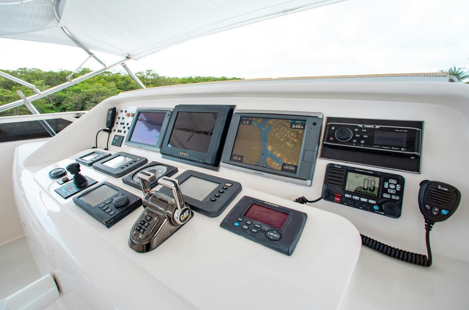 a group of electronic devices aboard 26 NORTH Yacht for Sale