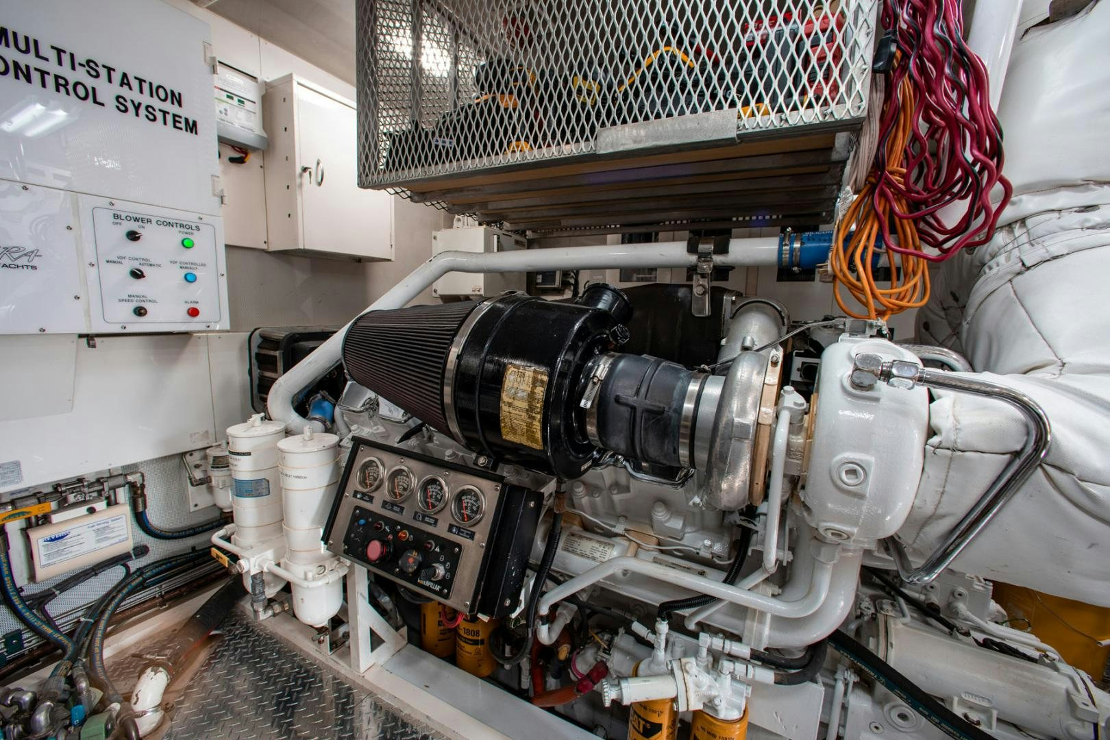 a machine with a large metal cylinder aboard 26 NORTH Yacht for Sale