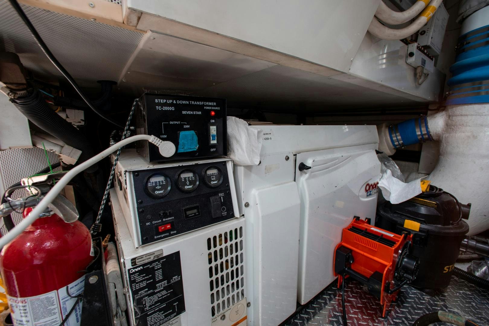 a machine with a few wires aboard 26 NORTH Yacht for Sale