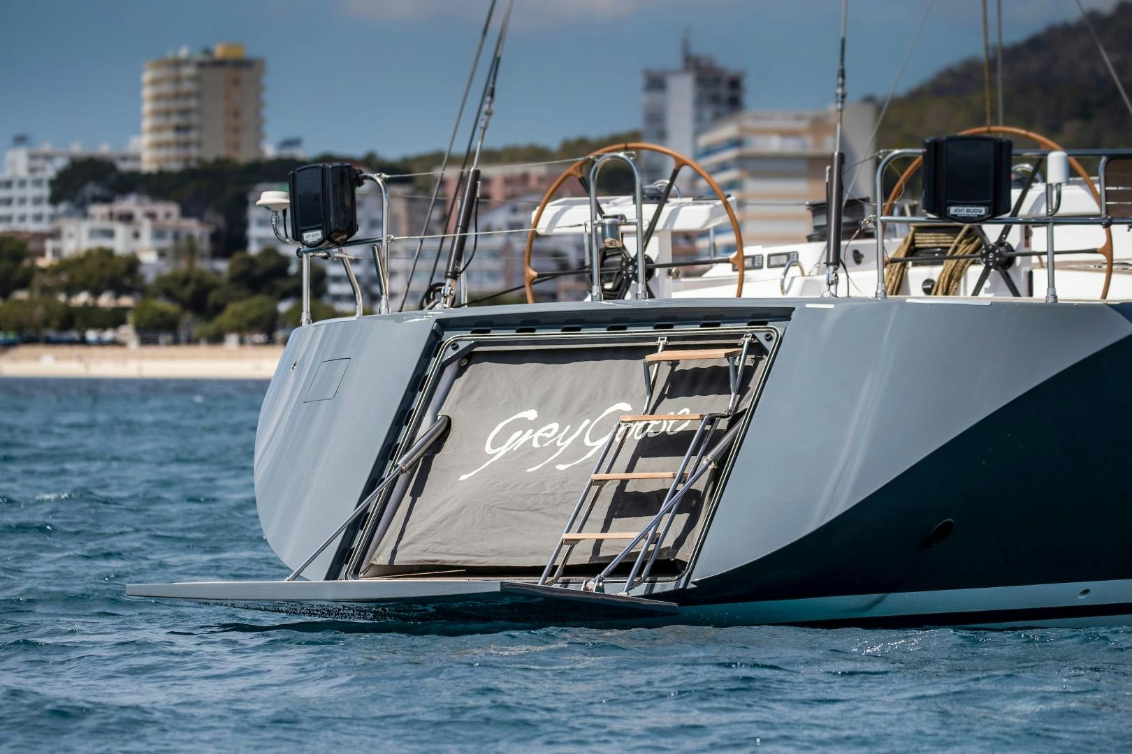 a boat on the water aboard GREY GOOSE Yacht for Sale