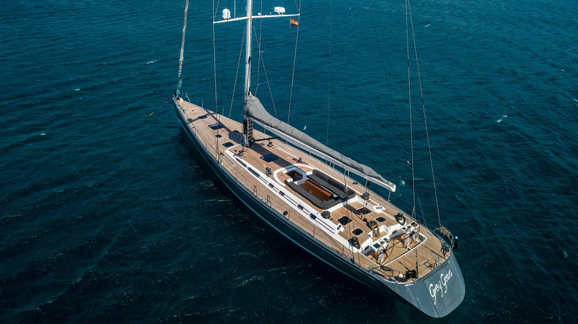 a boat in the water aboard GREY GOOSE Yacht for Sale