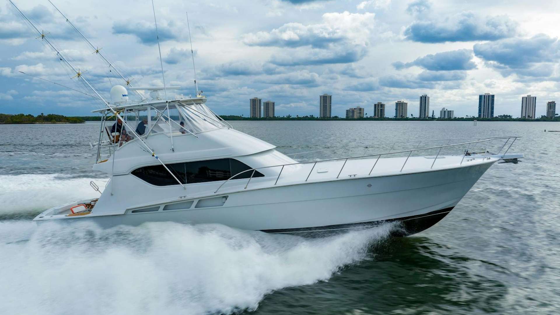 a boat on the water aboard MY FREEDOM Yacht for Sale