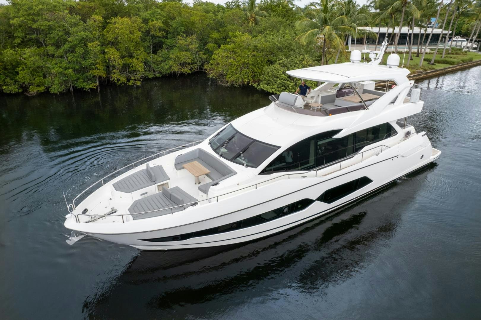 a boat on the water aboard TEMPUS FUGIT Yacht for Sale