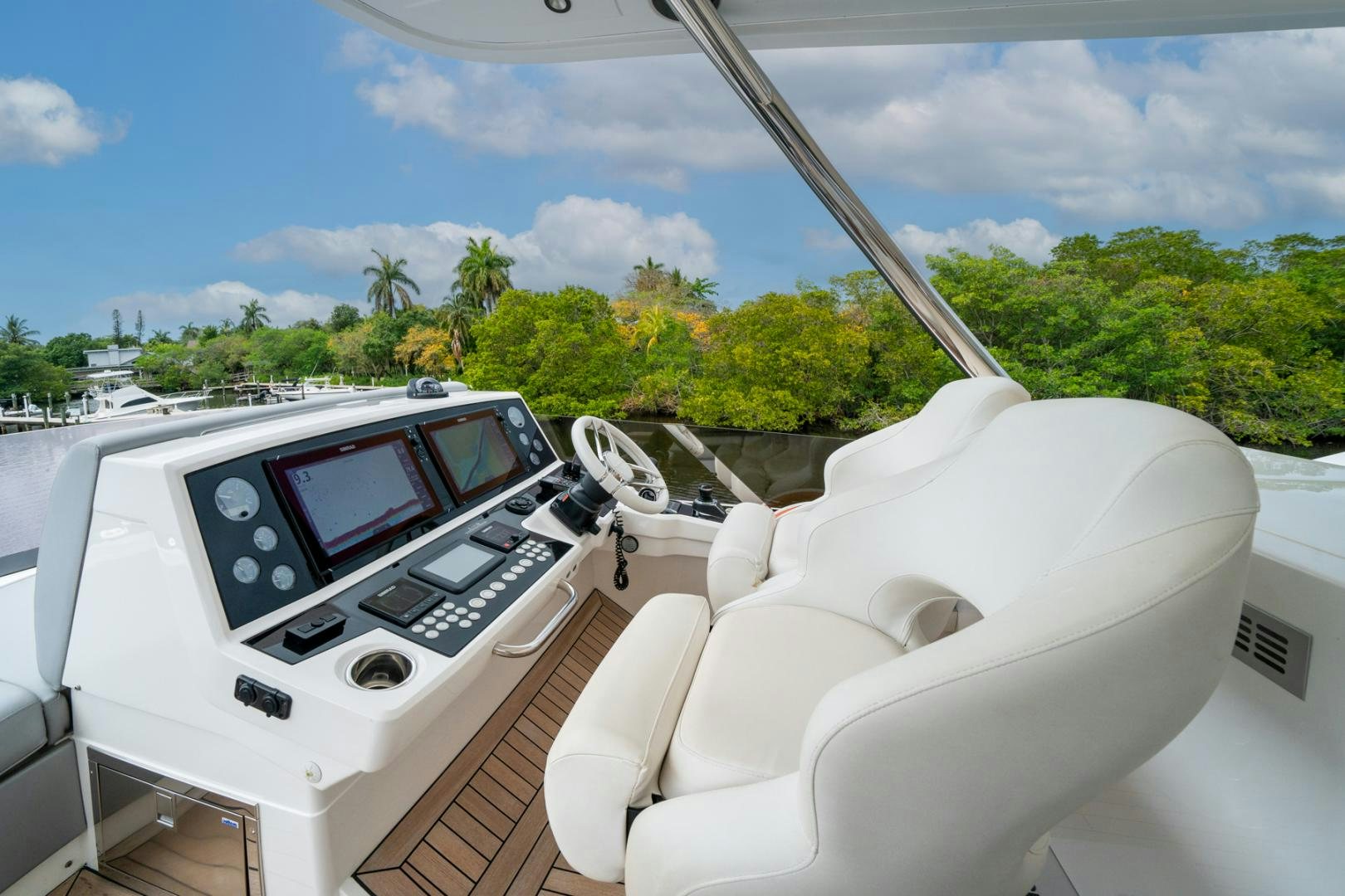 the inside of a car aboard TEMPUS FUGIT Yacht for Sale