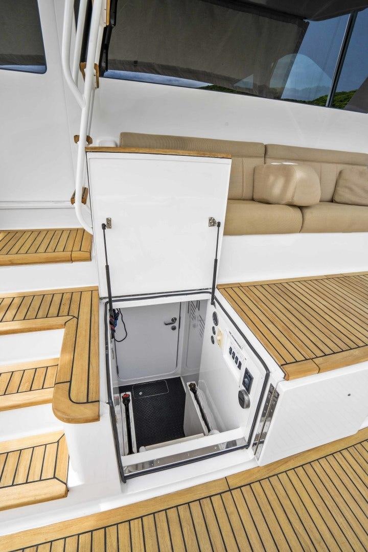 a white box on a boat aboard TRANQUILO Yacht for Sale