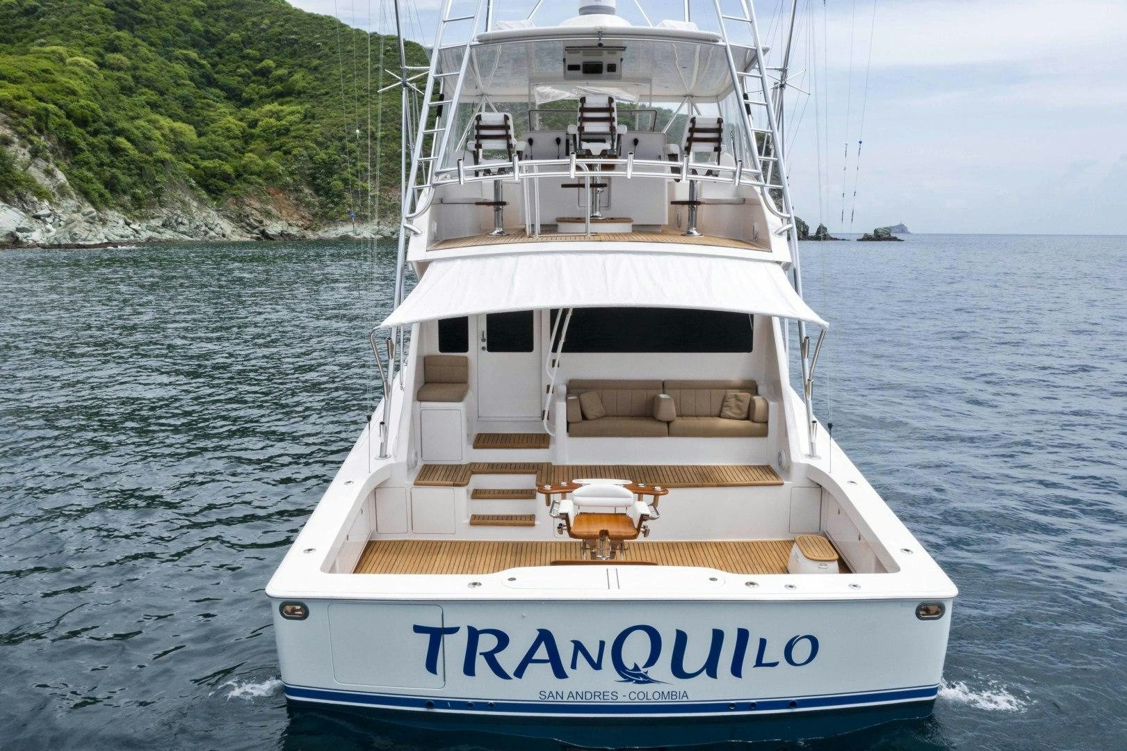 a boat in the water aboard TRANQUILO Yacht for Sale