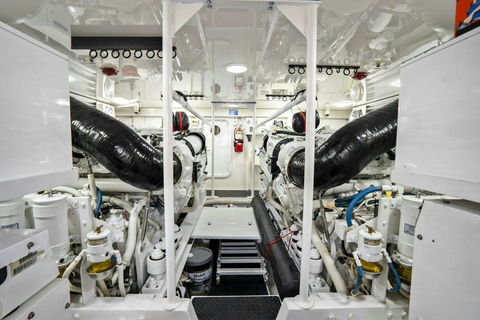 a machine in a factory aboard TRANQUILO Yacht for Sale