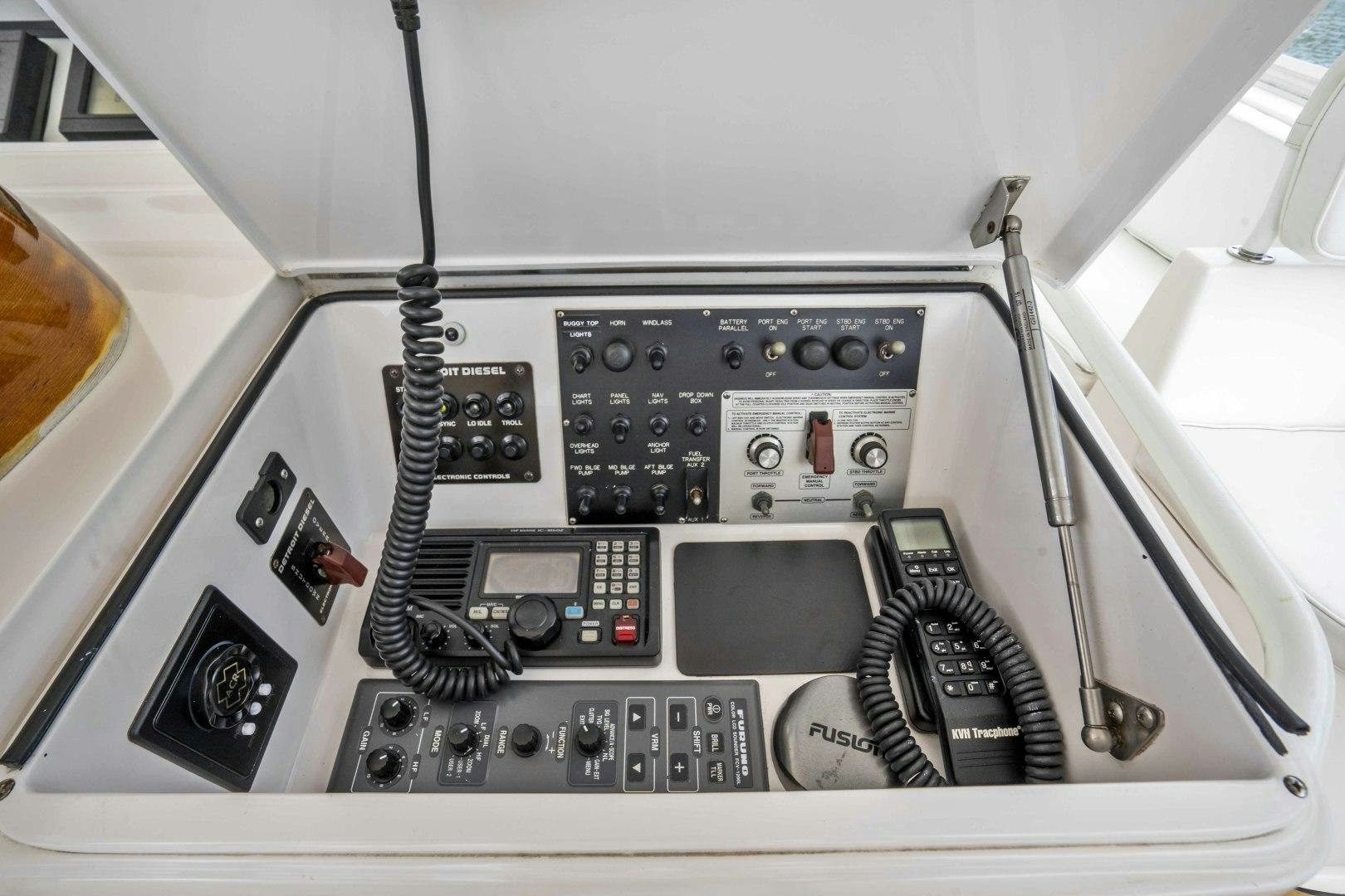 a white machine with buttons aboard TRANQUILO Yacht for Sale