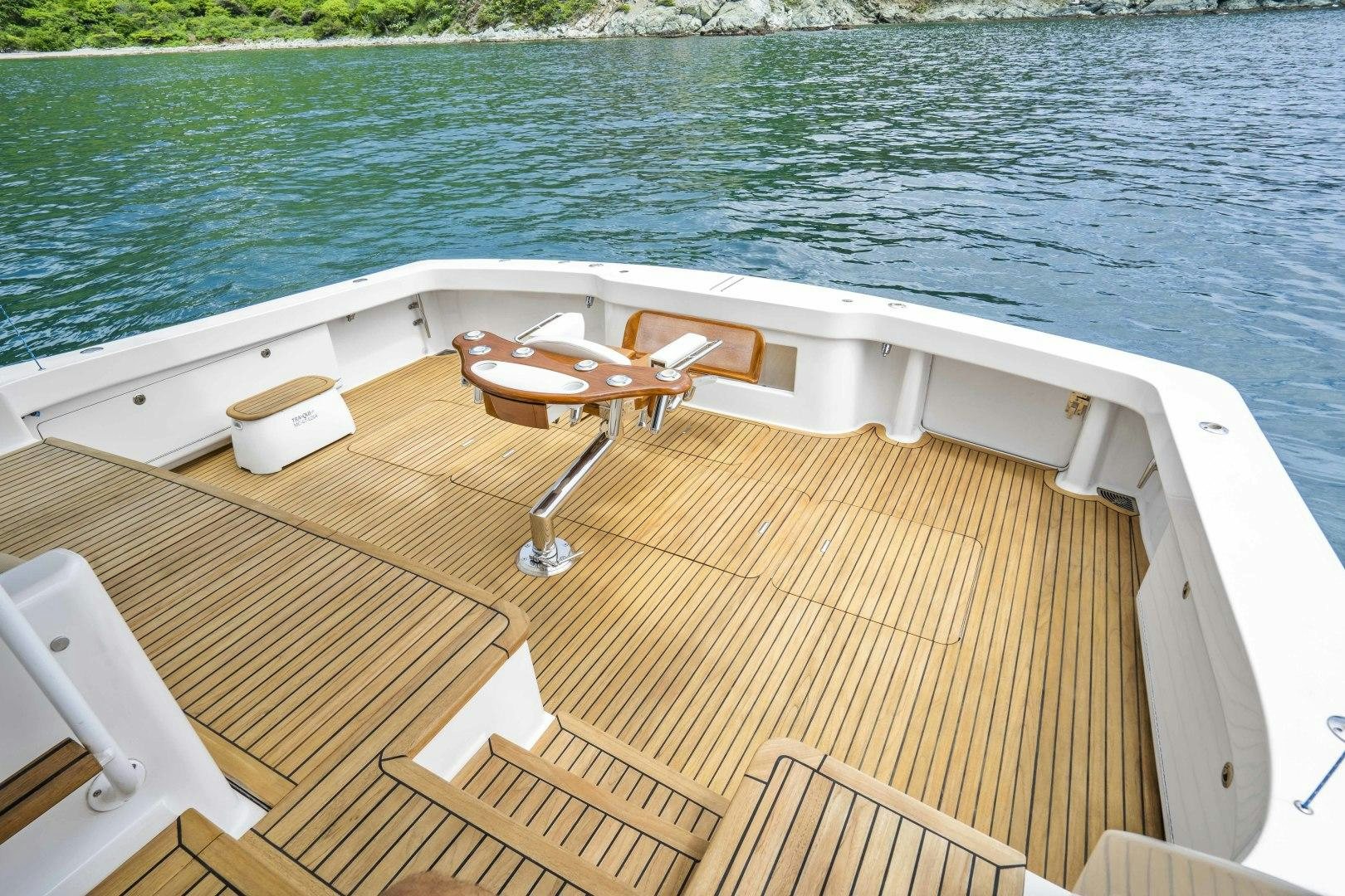 a boat on the water aboard TRANQUILO Yacht for Sale