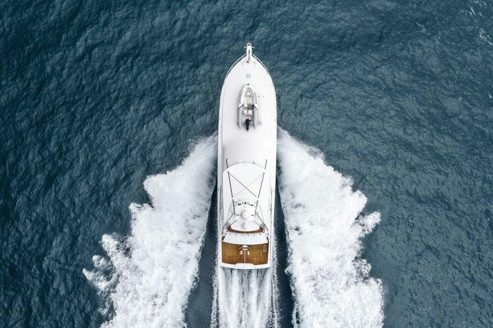 a rocket taking off from the ocean aboard TRANQUILO Yacht for Sale