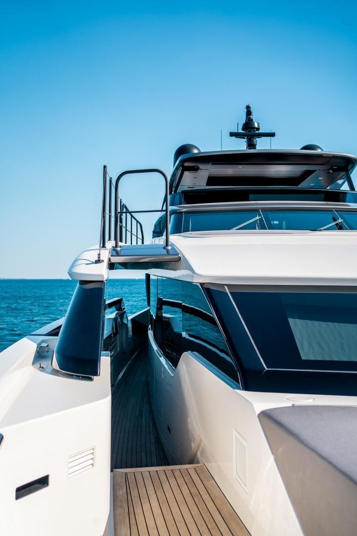 a boat with a life preserver on it aboard ACE Yacht for Sale