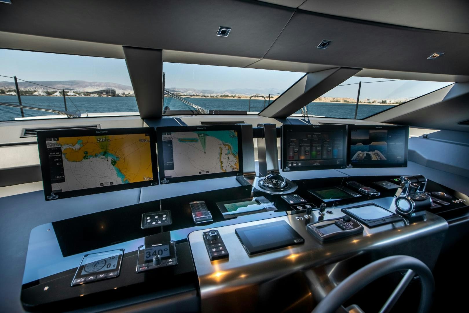 inside of a plane aboard ACE Yacht for Sale