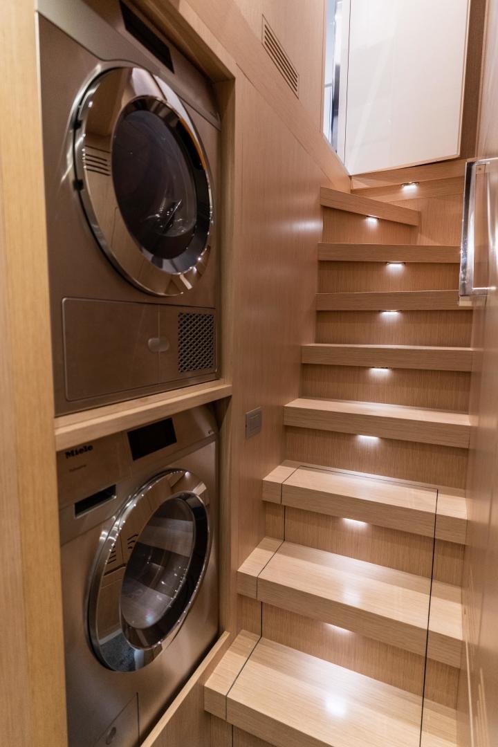 a large speaker in a room aboard ACE Yacht for Sale