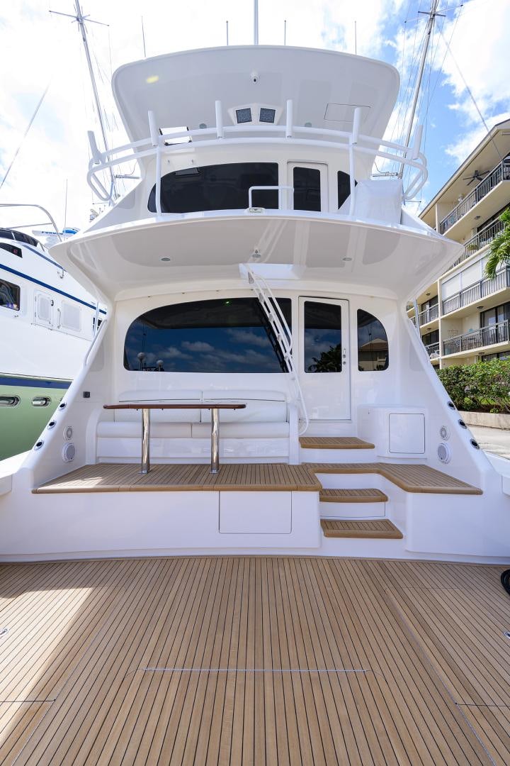 a white boat with windows aboard SET IN MY WAVES Yacht for Sale