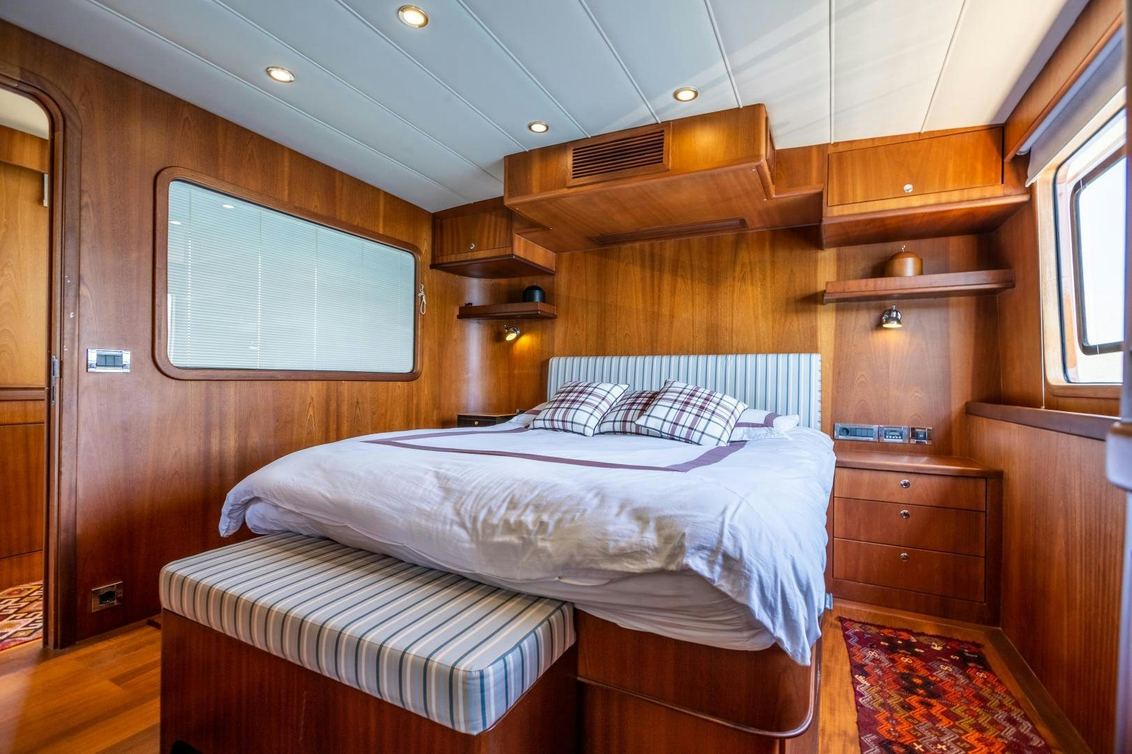 a couple of beds in a cabin aboard DILNISIN Yacht for Sale