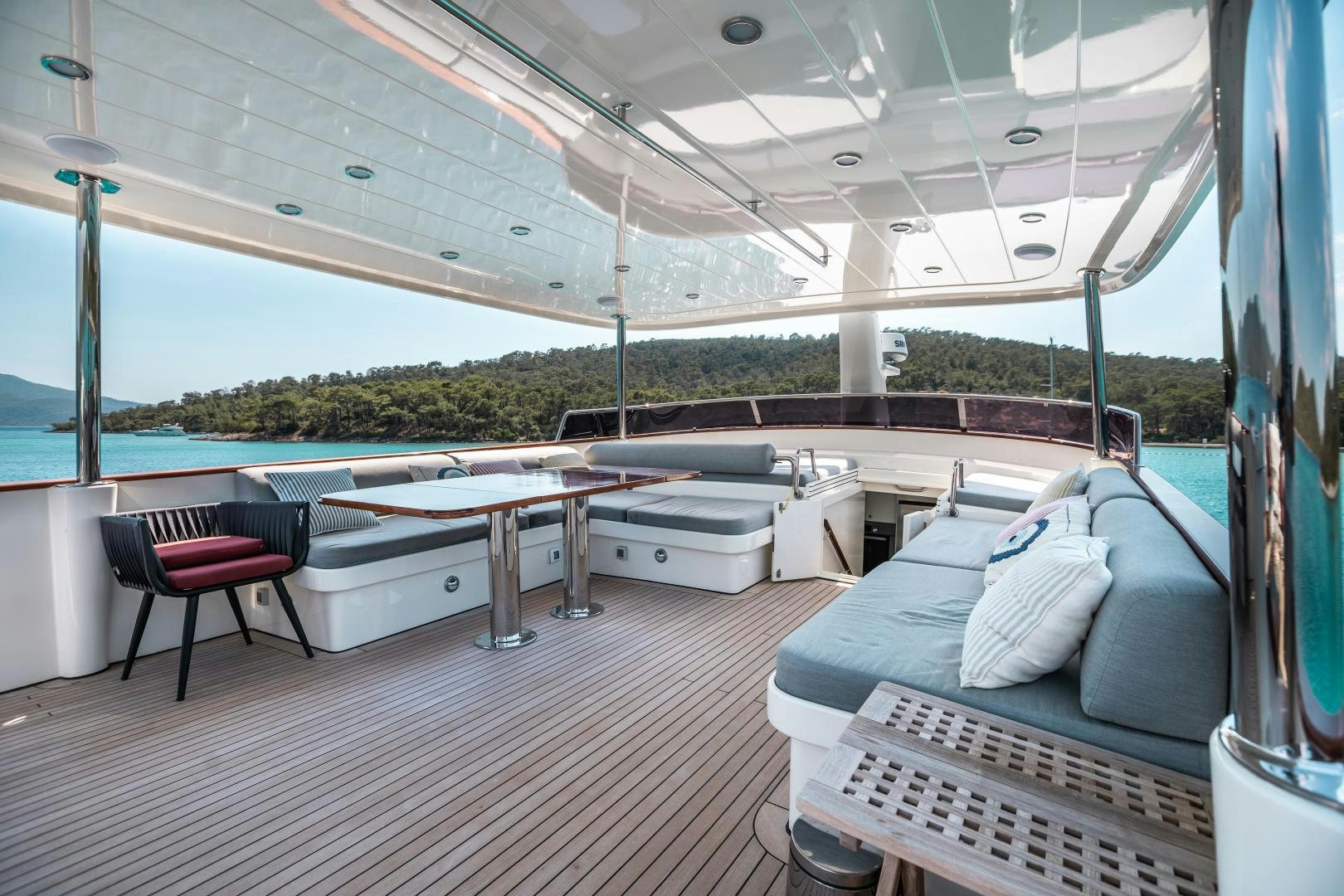 a boat on the water aboard DILNISIN Yacht for Sale