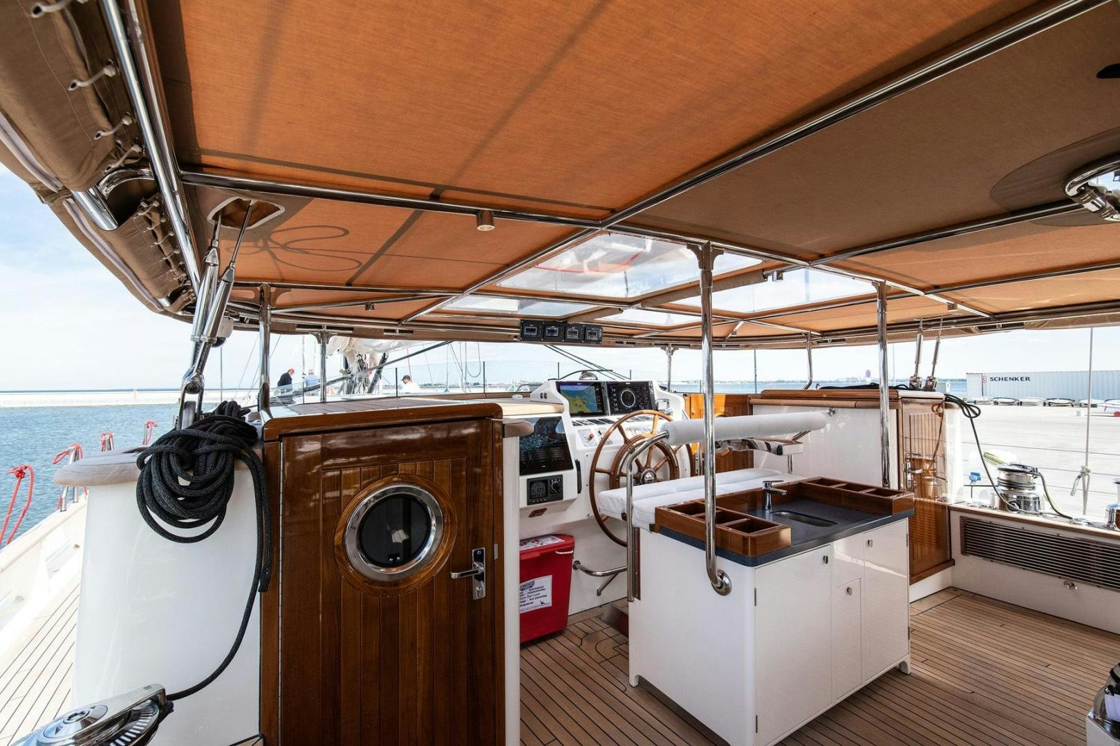 a boat with a large speaker aboard MELODY Yacht for Sale