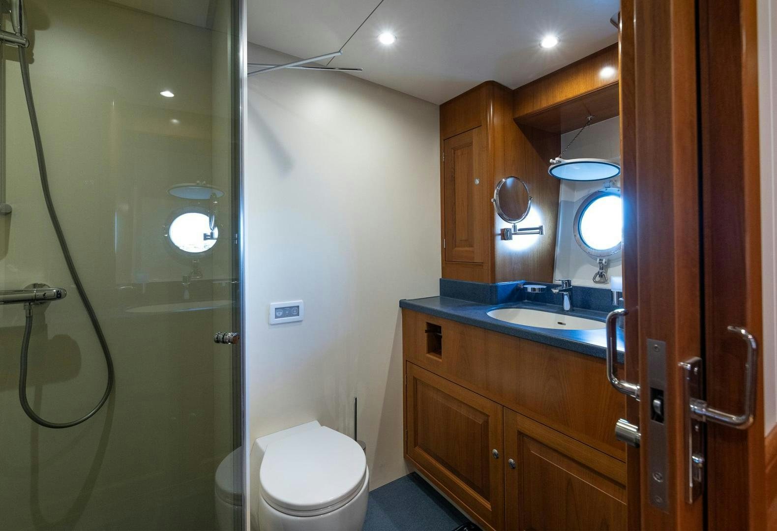 a bathroom with a sink and a toilet aboard MELODY Yacht for Sale