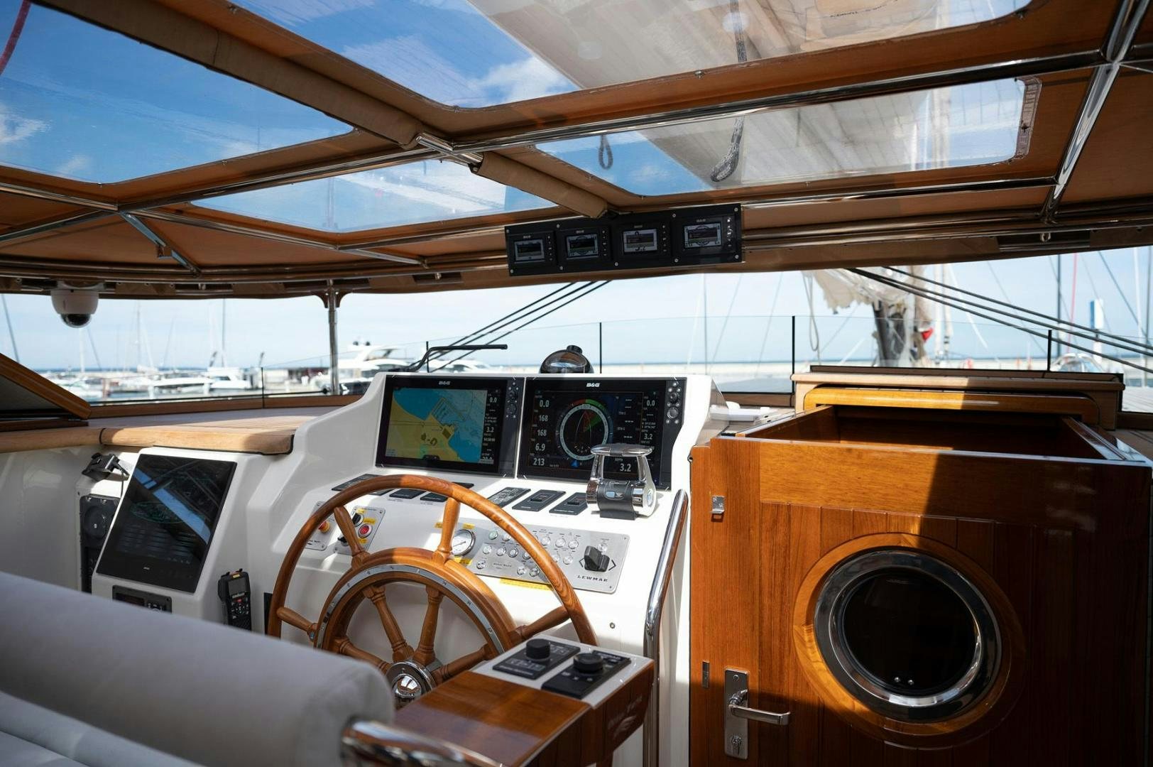 inside of a car aboard MELODY Yacht for Sale