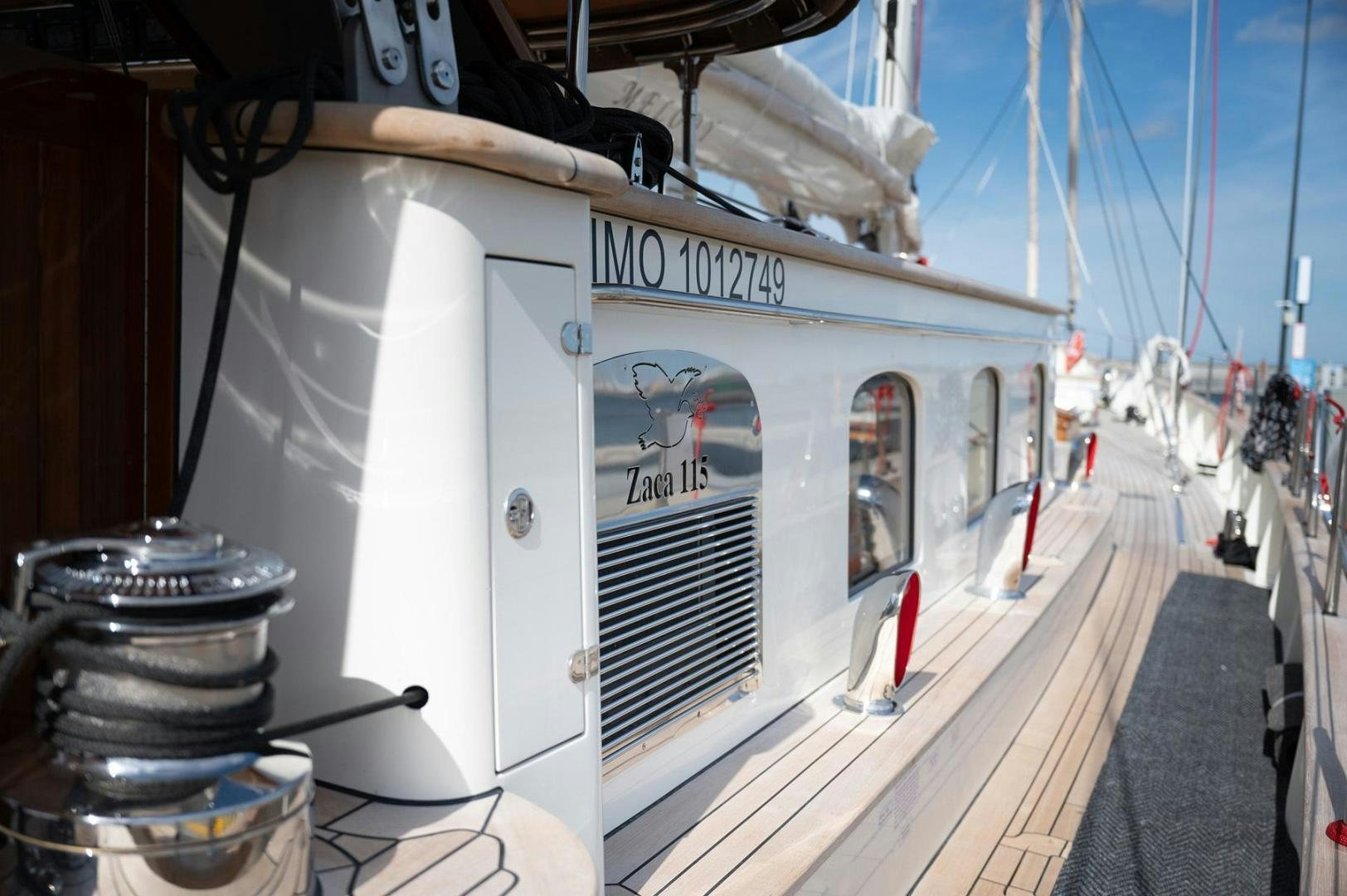 a large white machine aboard MELODY Yacht for Sale
