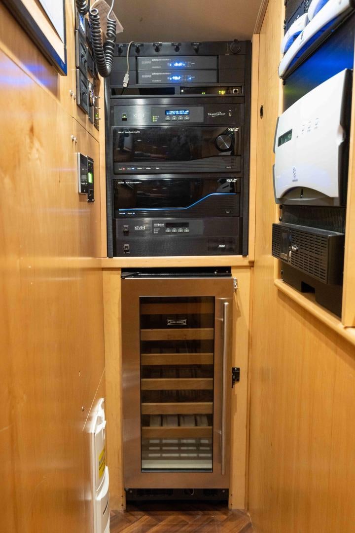 a cabinet with drawers aboard HOW SWEET IT IS Yacht for Sale