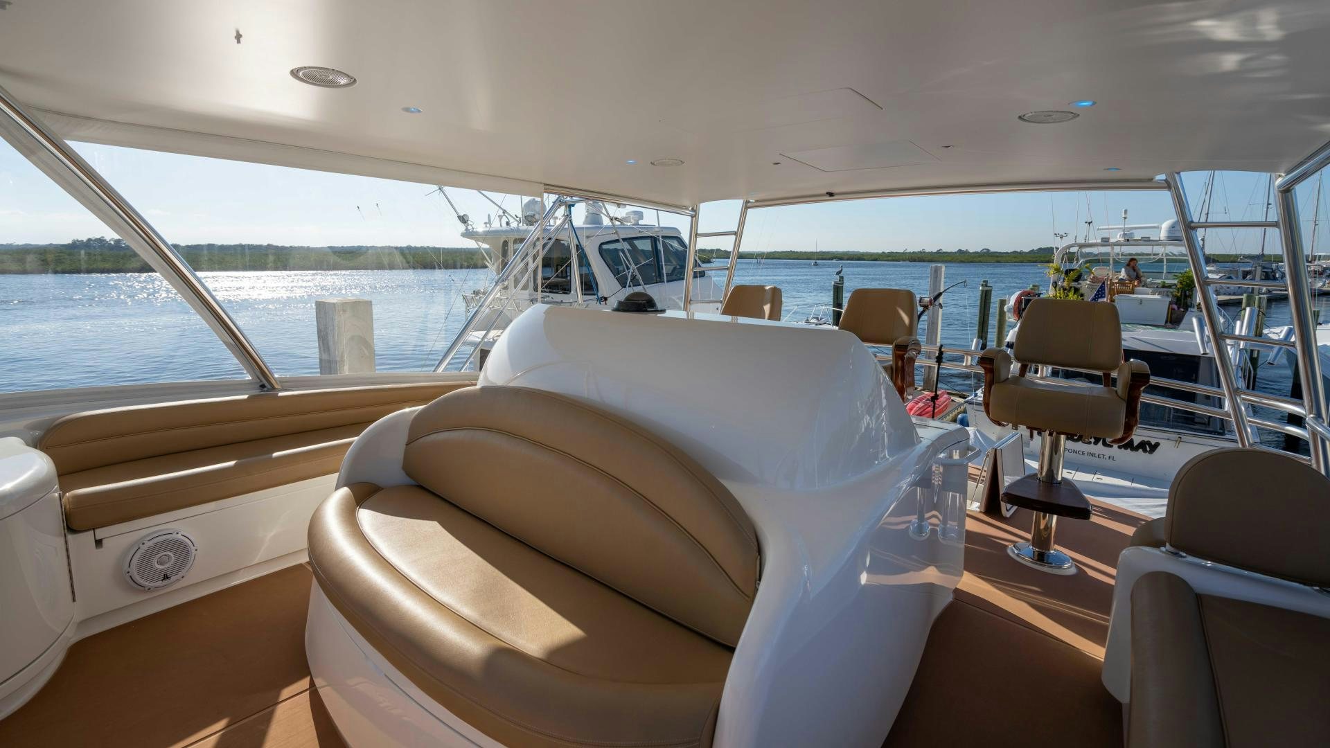 inside of a boat aboard HOW SWEET IT IS Yacht for Sale